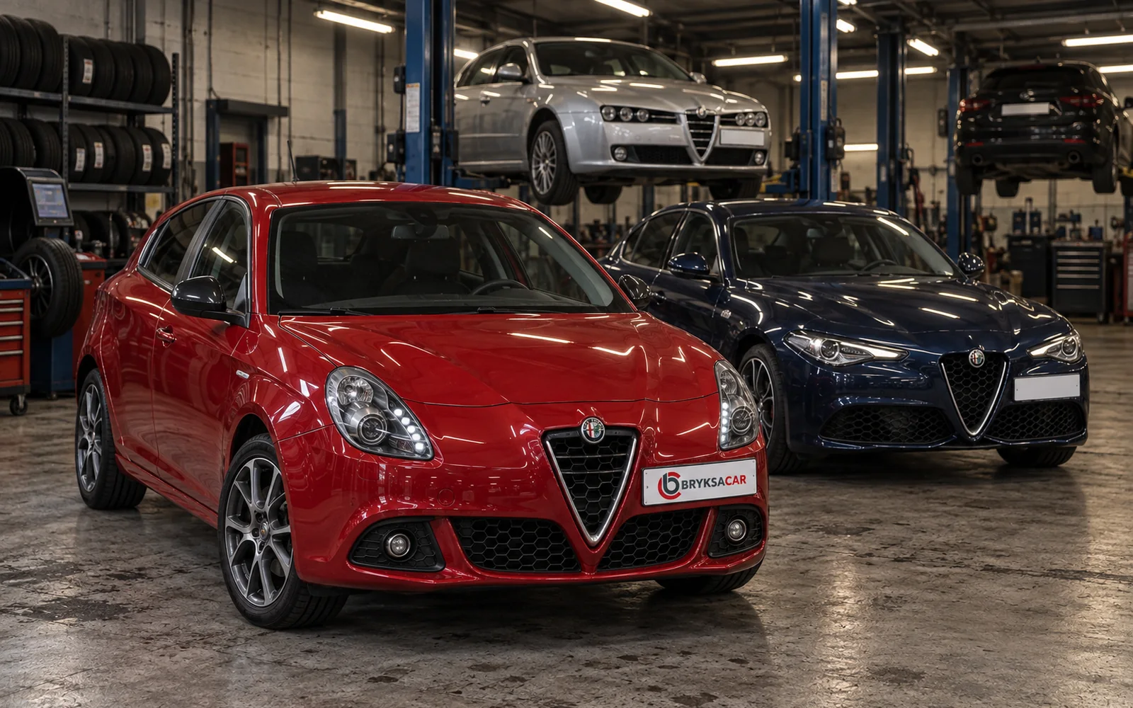 Alfa Romeo Giulietta, Giulia i 159 w hali warsztatu