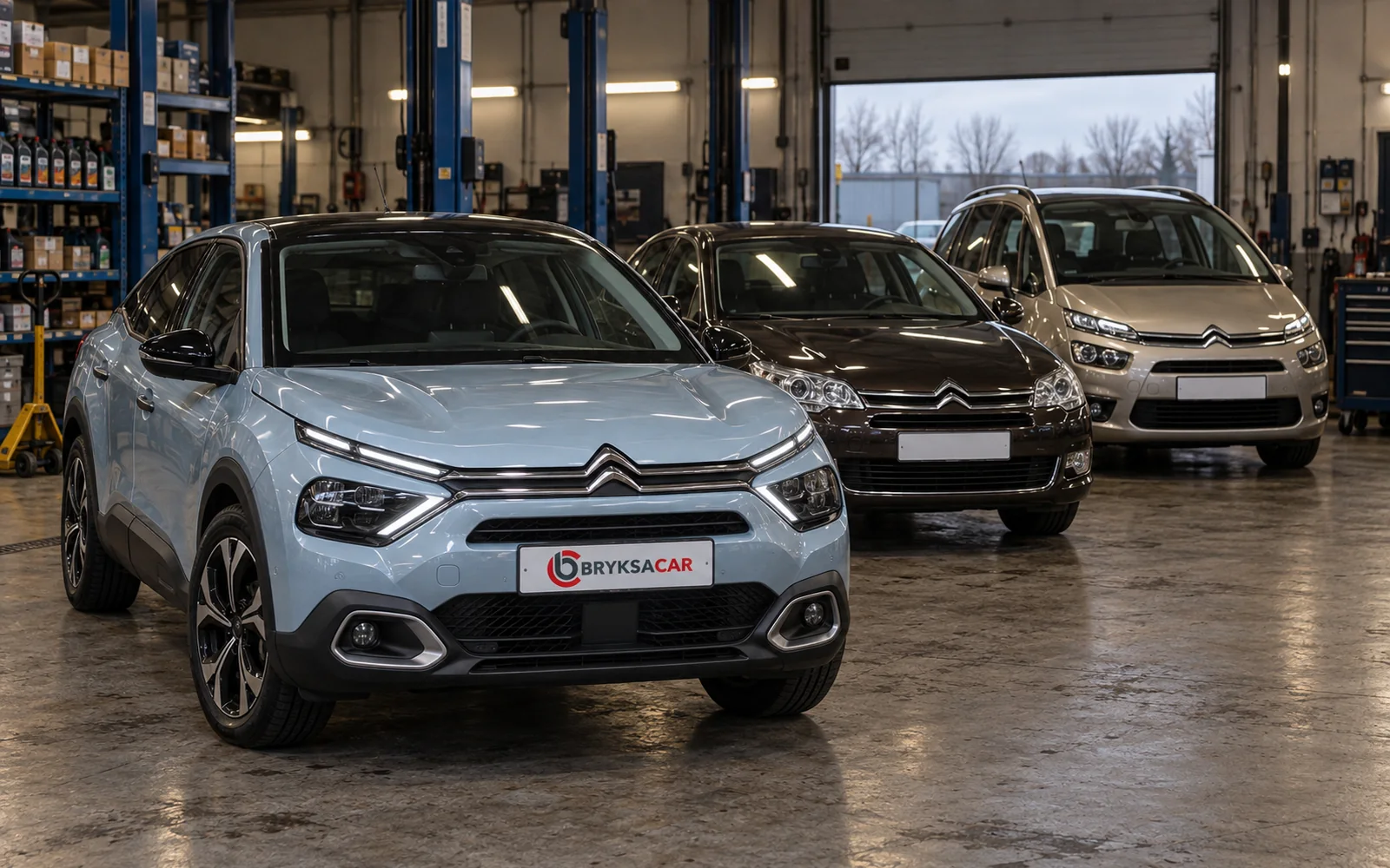 Citroen C4, C5 i C4 Picasso w hali warsztatu