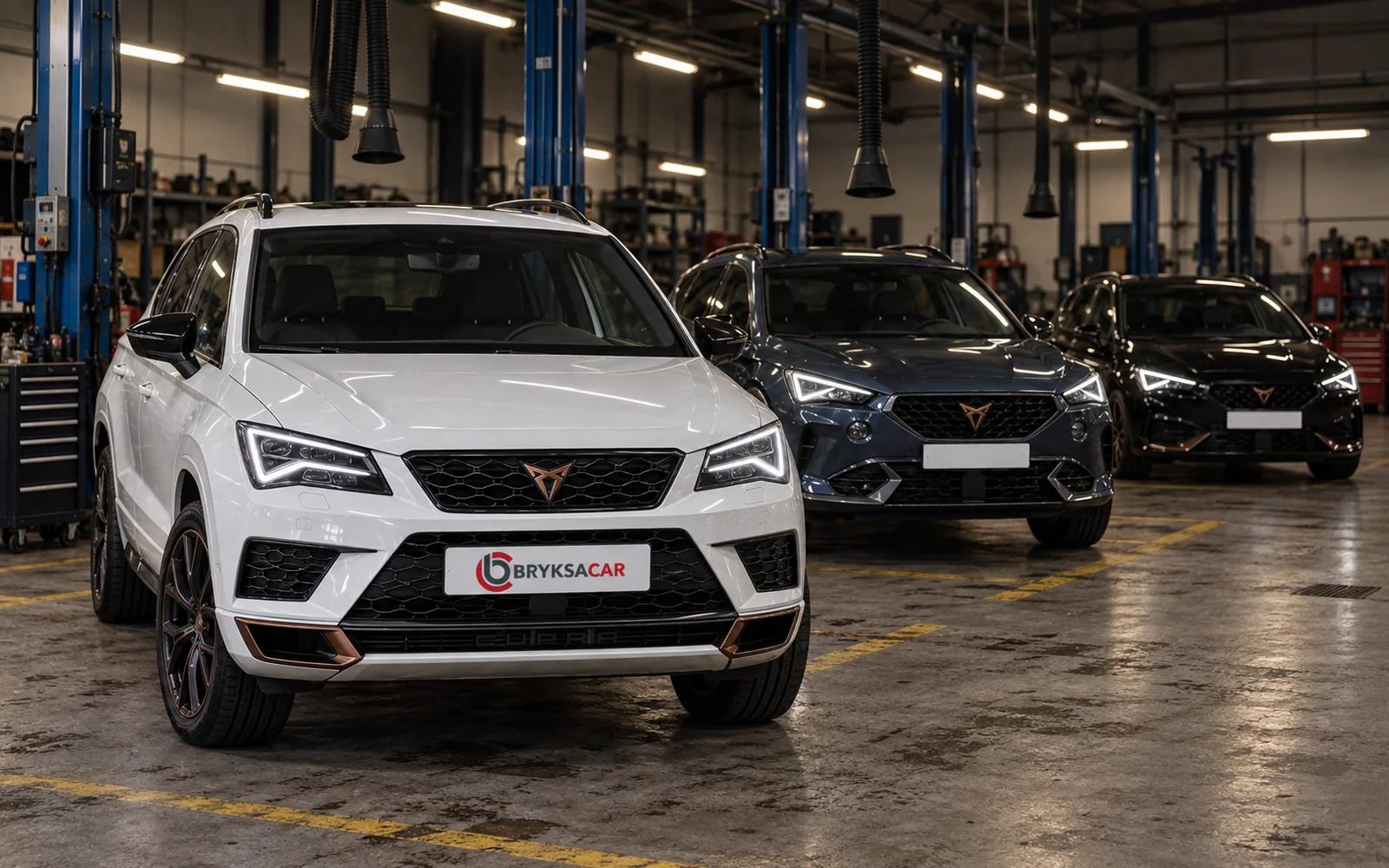 Cupra Ateca, Formentor i Leon w hali warsztatu