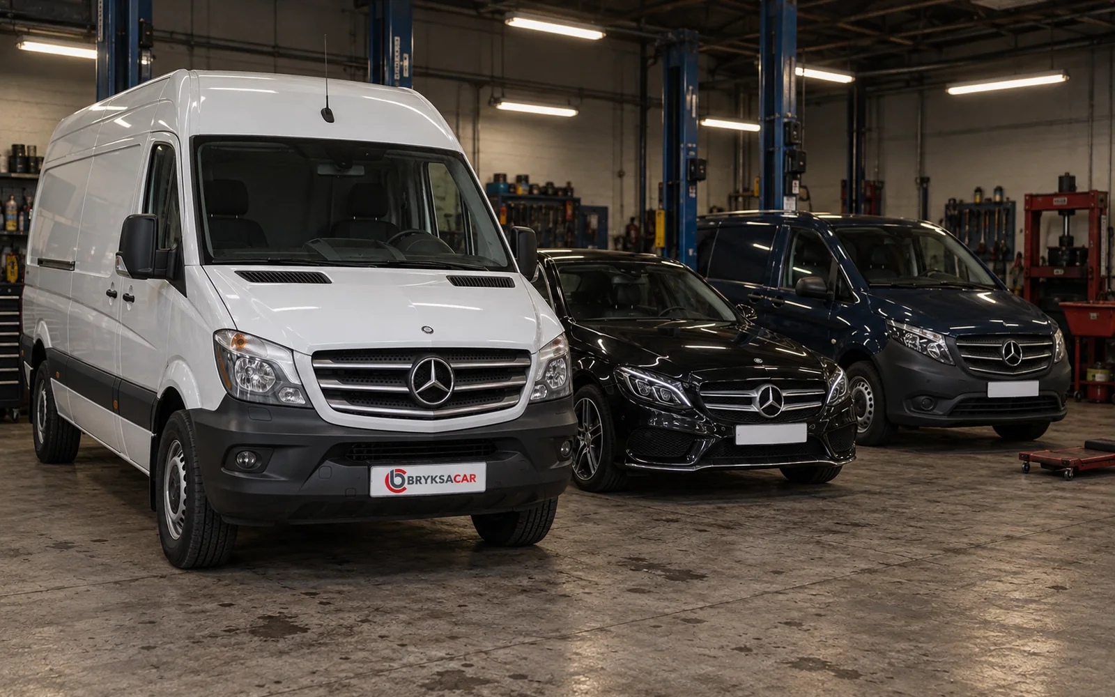 Mercedes-Benz Sprinter, Klasa C i Vito w hali warsztatu