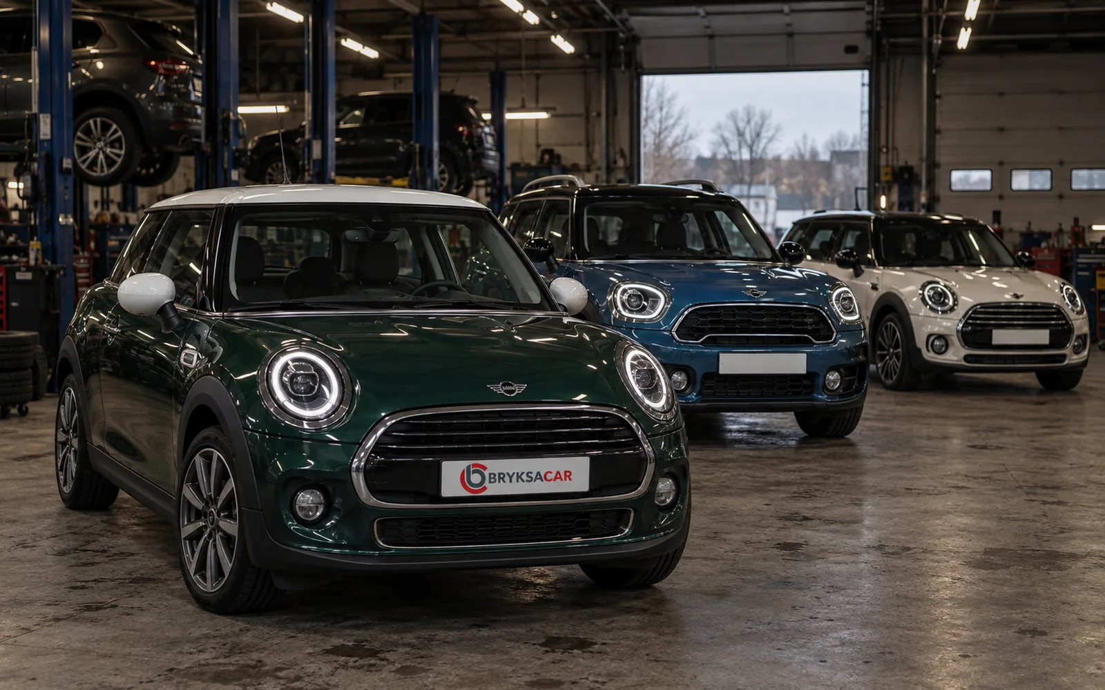 MINI Cooper, Countryman i Clubman w hali warsztatu