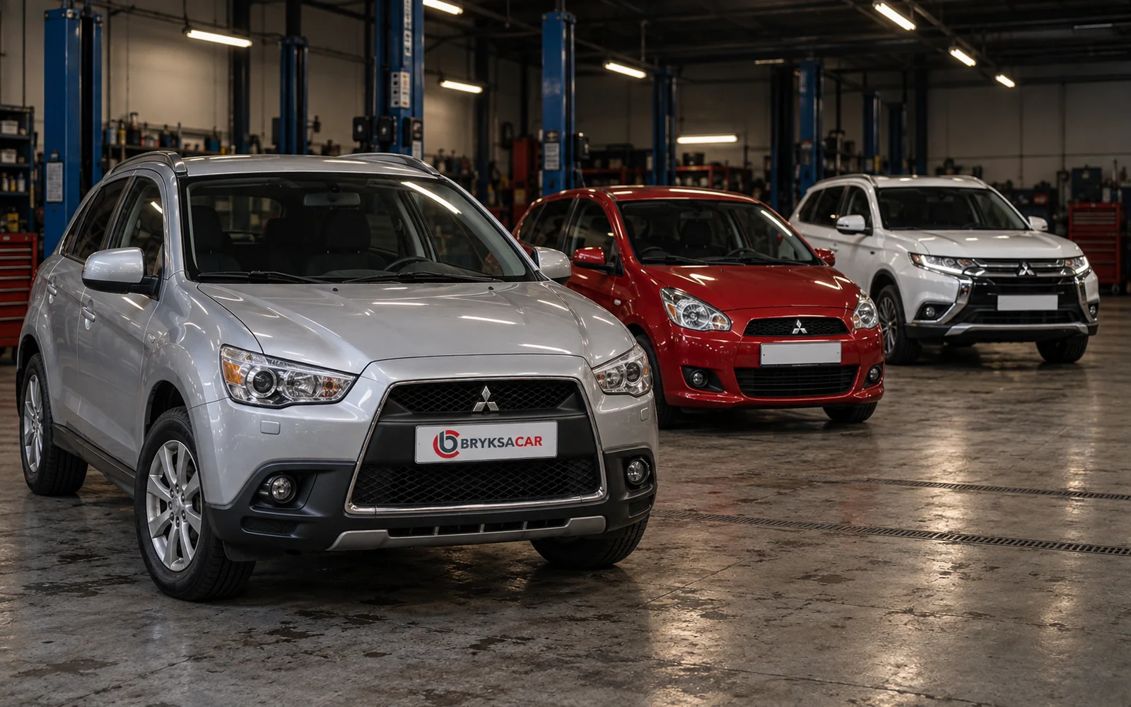 Mitsubishi ASX, Colt i Outlander w hali warsztatu