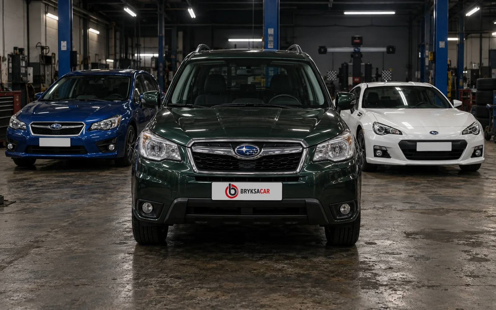 Subaru Forester, Impreza i BRZ w hali warsztatu