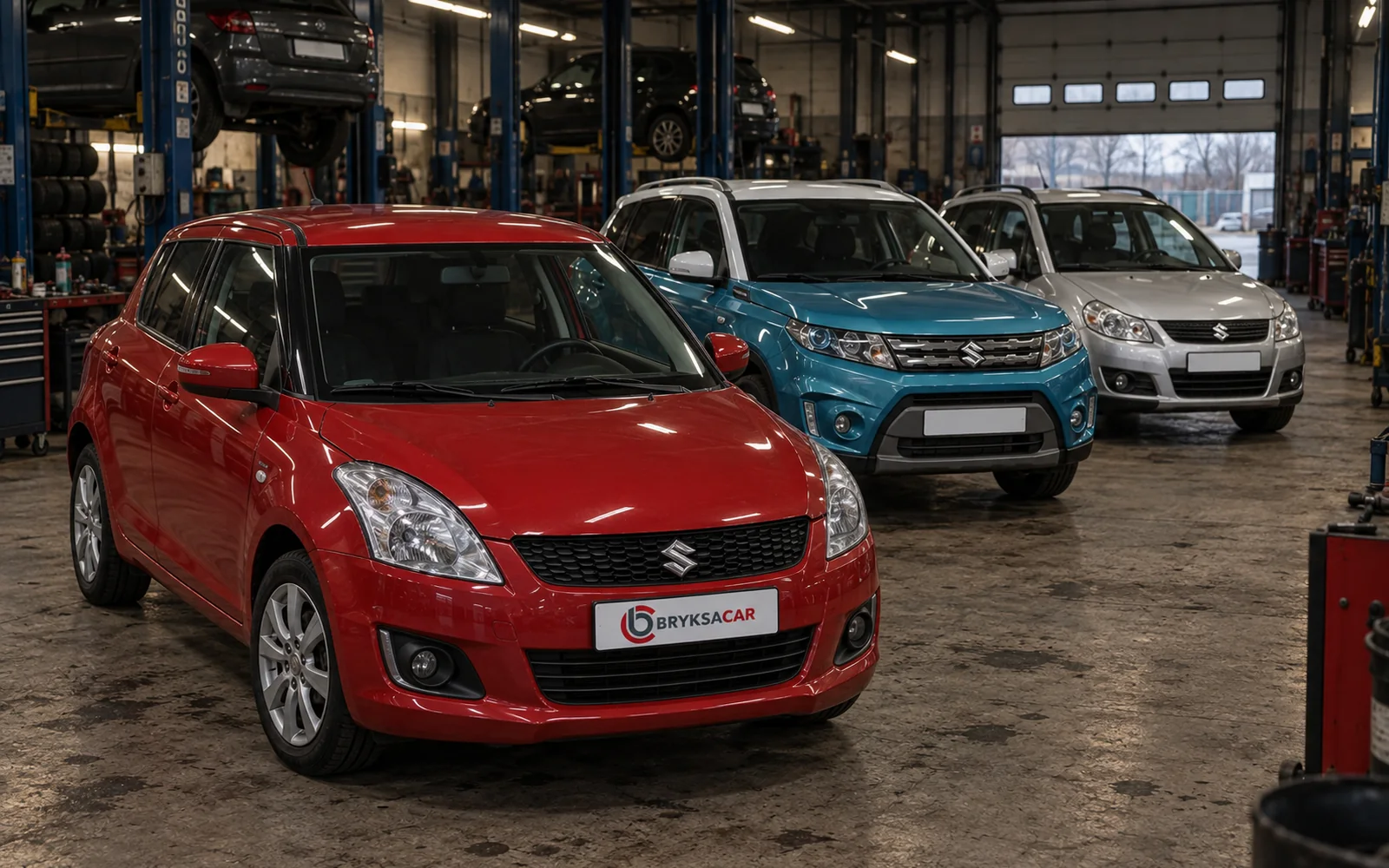 Suzuki Swift, Vitara i SX4 w hali warsztatu