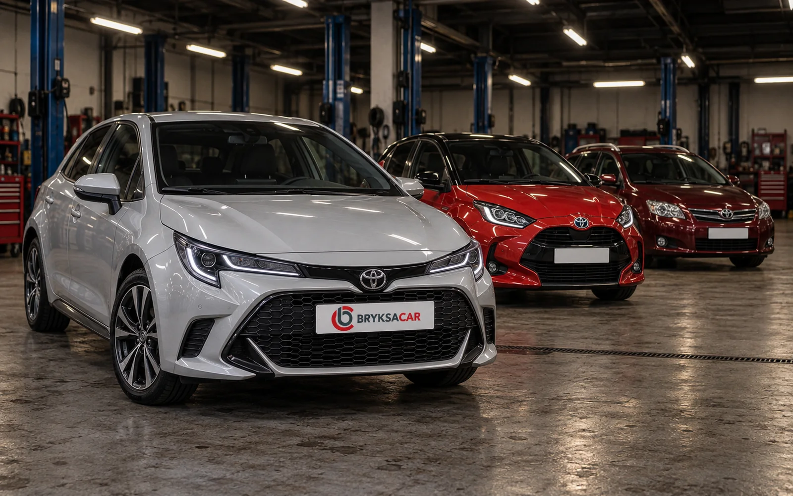 Toyota Corolla, Yaris i Avensis w hali warsztatu