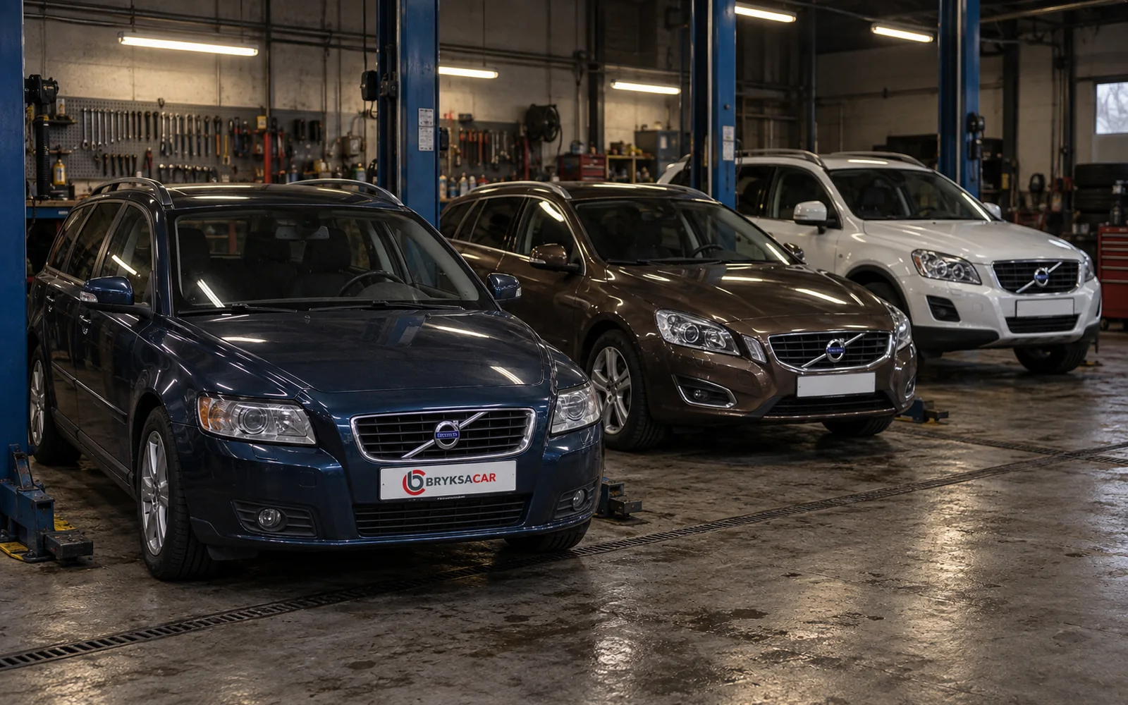 Volvo V50, V60 i XC60 w hali warsztatu