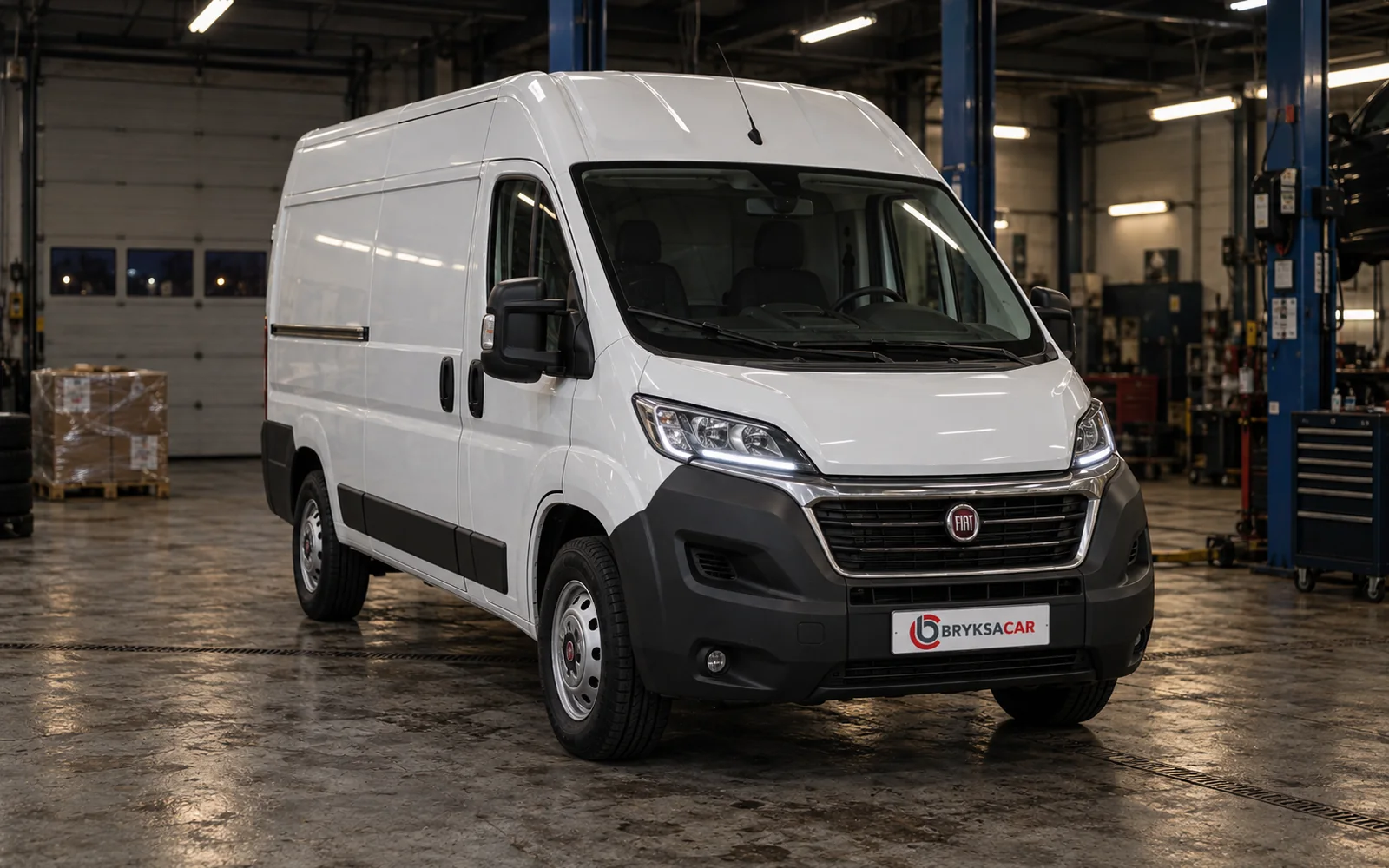 Fiat Ducato w hali warsztatu