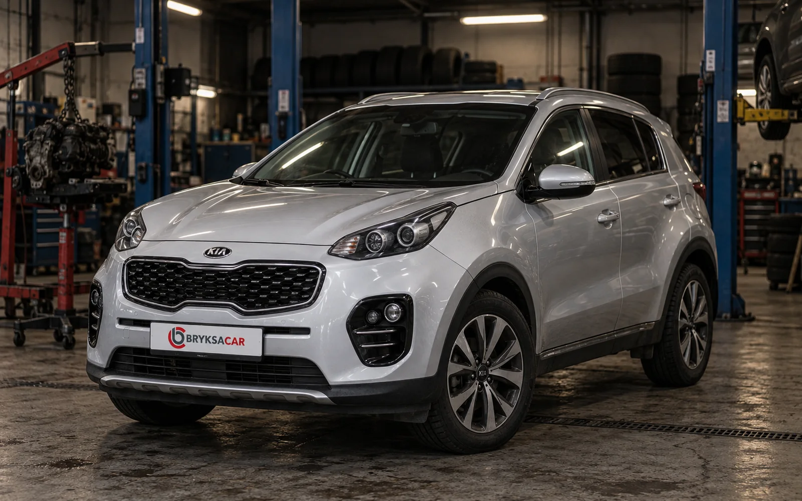 Kia Sportage w hali warsztatu