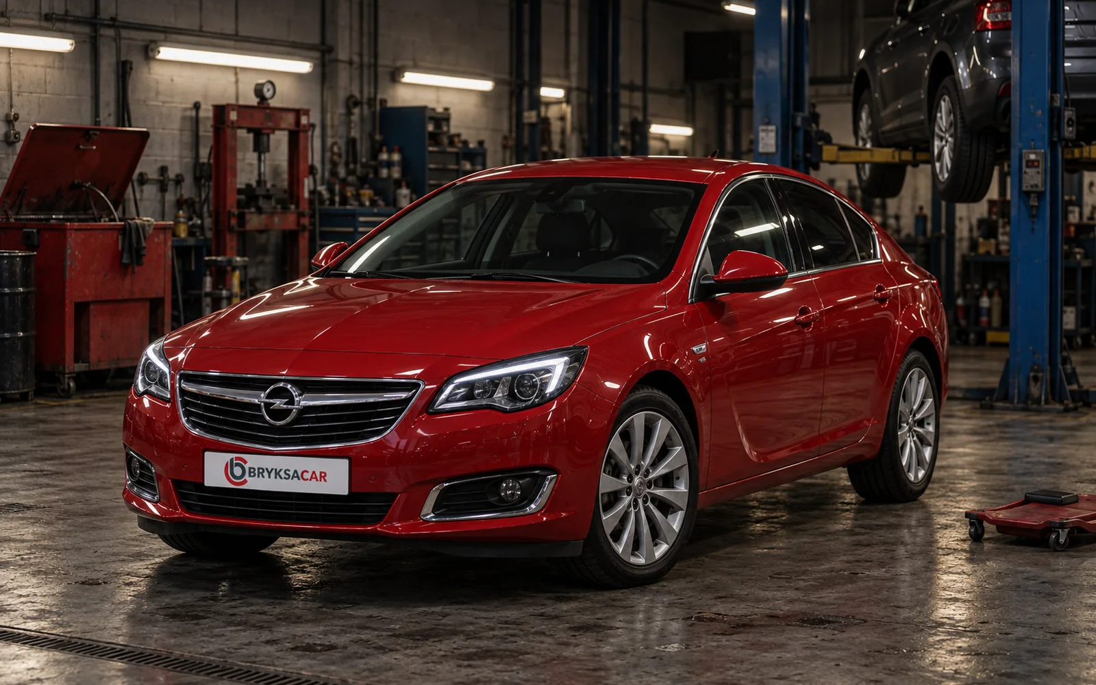 Opel Insignia w hali warsztatu