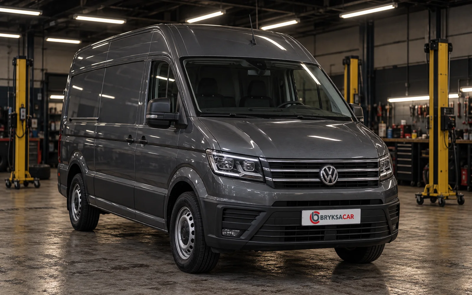 Volkswagen Crafter w hali warsztatu